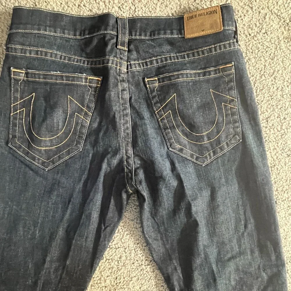 True Religion Ricky Relaxed Straight Relax Droit Jeans Men's Sz. 34- Made in USA
